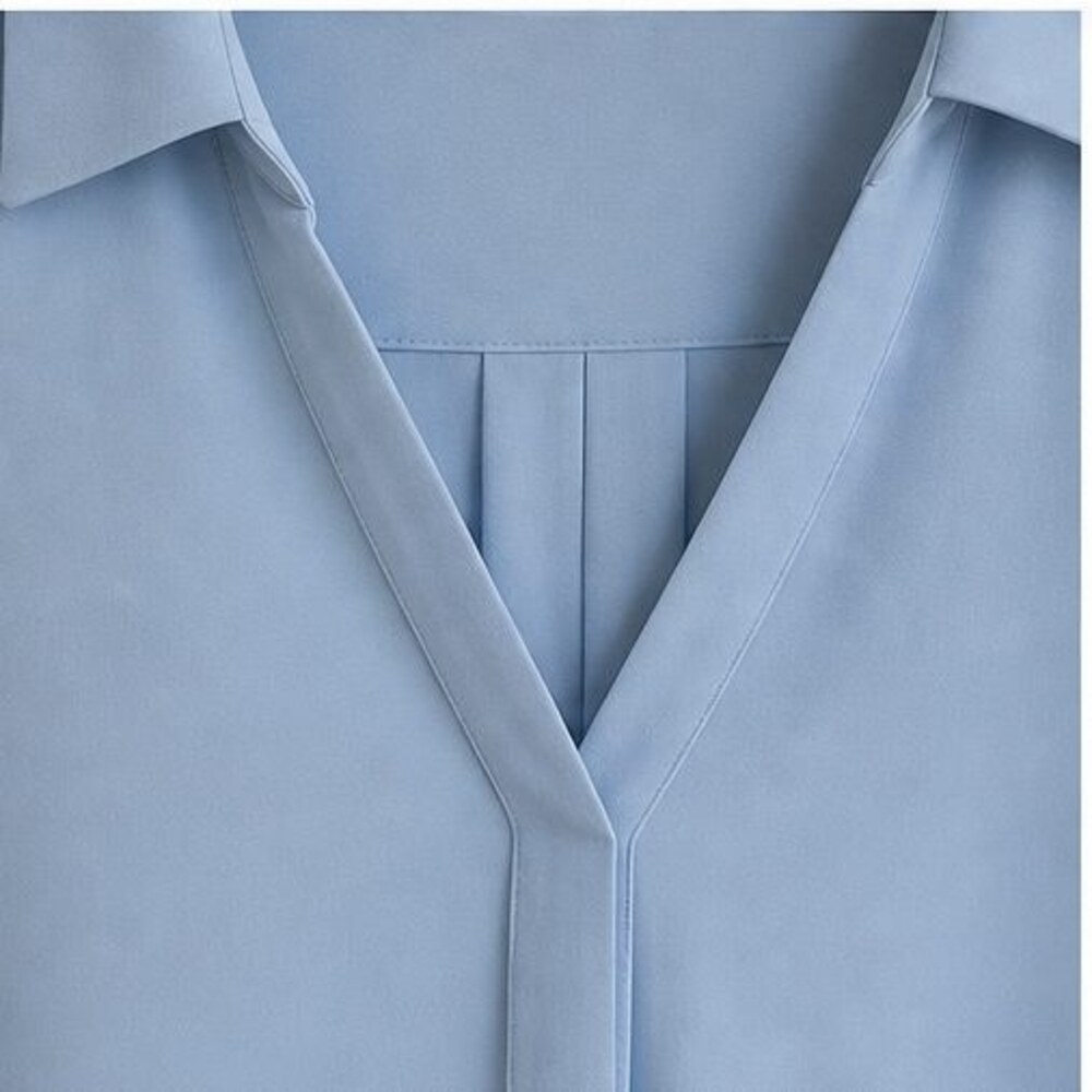 Blue V Neck Top - Picture 4 of 6